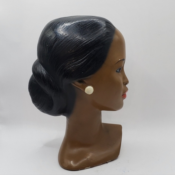 Vintage MCM Marwal 1950’s Hawaiian Girl Chalkware Bust Hula Polynesian - Picture 14 of 16